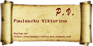 Pauleszku Viktorina névjegykártya